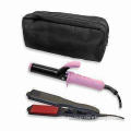 Hair Care Set Including Travel Large/Mini Hair Straightener and Hair Curler with 25mm Barrel